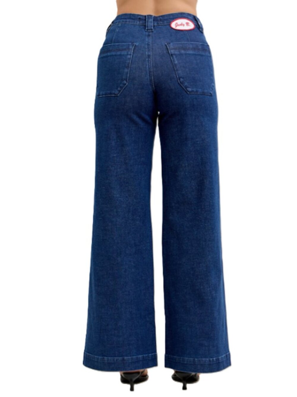 Judy Blue High Waisted Twisted Seams Retro Wide Leg Jean - Picture 4 of 6